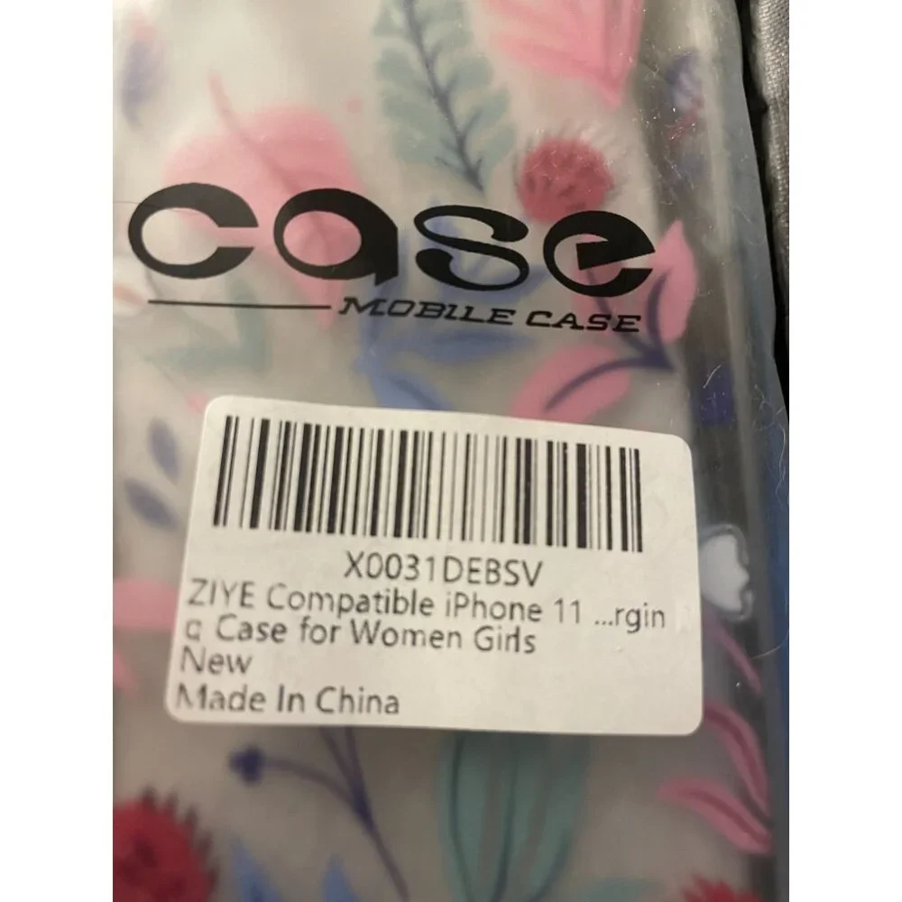 iPhone 11 Case - Tropical Floral & Leaf Pattern - Clear Protective Cover